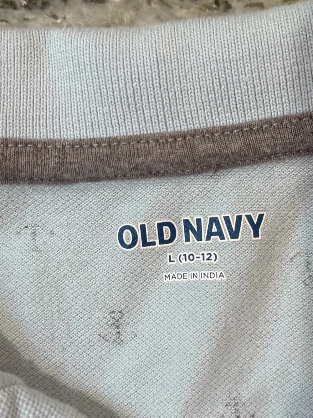 Old Navy Youth Light Blue Anchor Polo Boys Large (10-12)